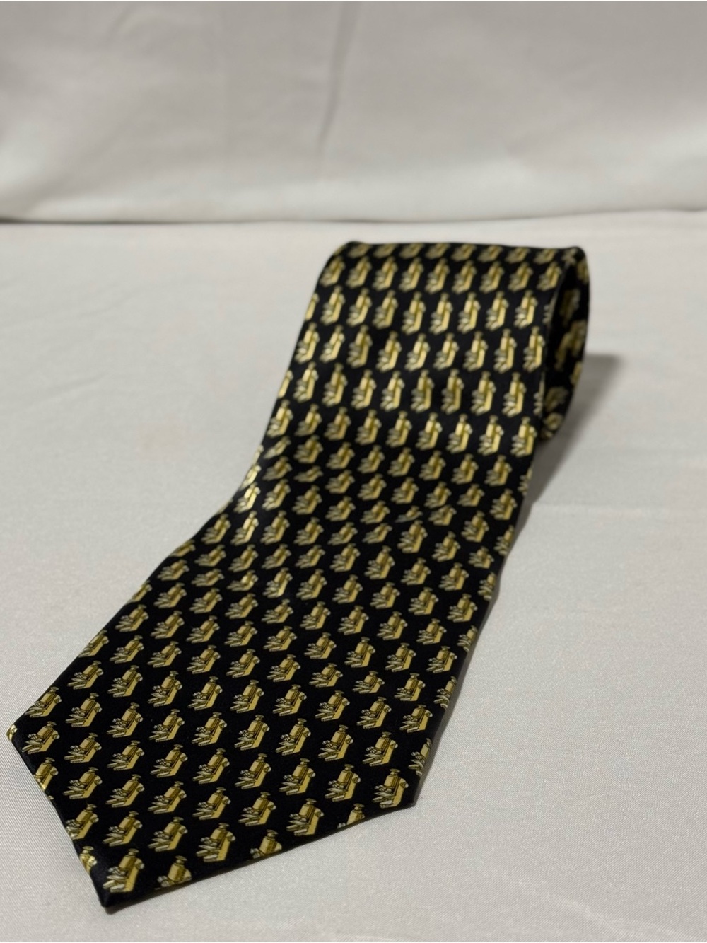 Museum Artifacts 100% Silk Microscope Pattern Science Teacher Necktie HANDMADE
